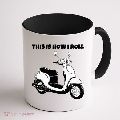 This Is How I Roll Scooter Coffee Mug back