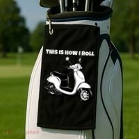 This Is How I Roll Scooter Golf Towel thumb 2