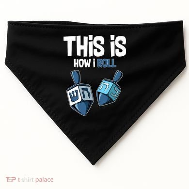 This Is How I Roll Draydel Trendl Hanukkah USA-Made Doggie Bandana