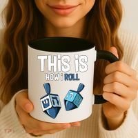 This Is How I Roll Draydel Trendl Hanukkah Coffee Mug thumb 3