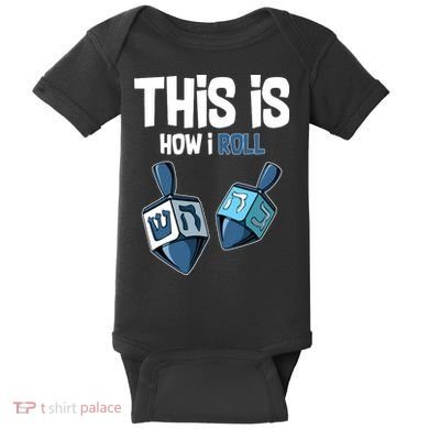 This Is How I Roll Draydel Trendl Hanukkah Baby Bodysuit