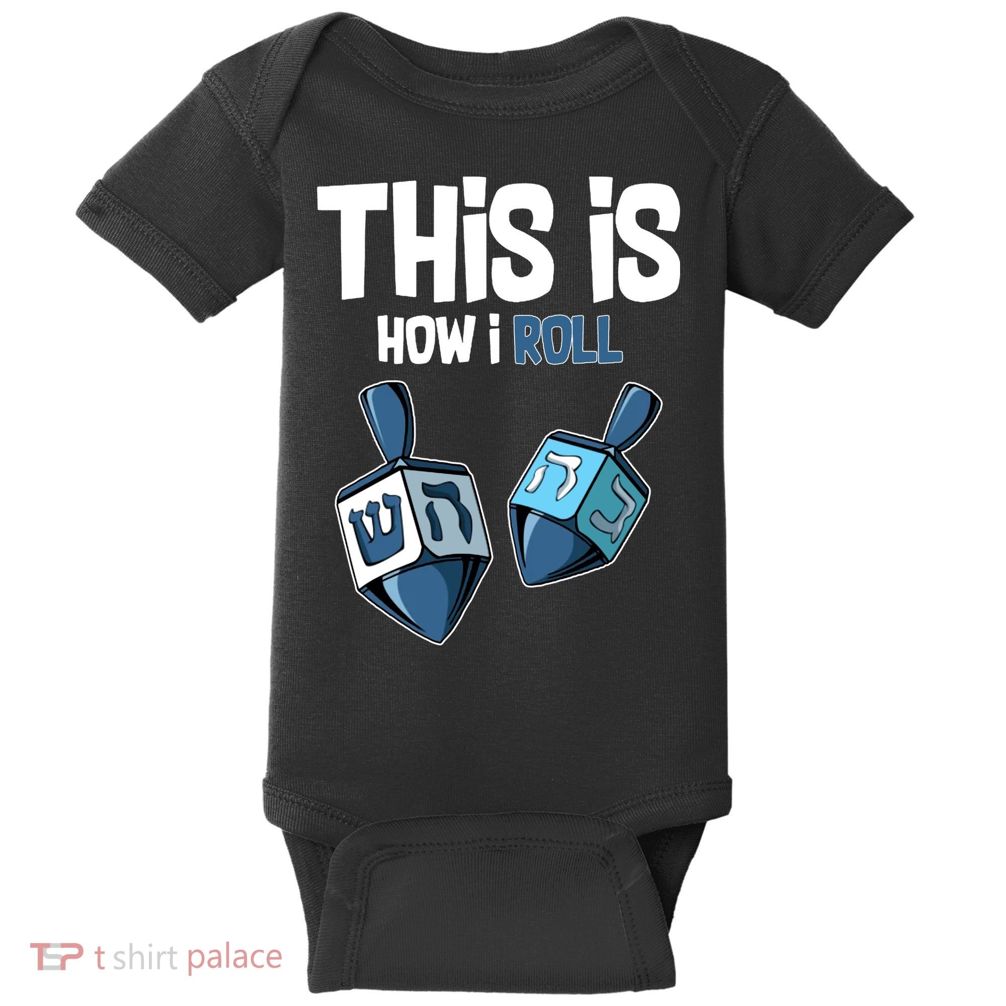 This Is How I Roll Draydel Trendl Hanukkah Baby Bodysuit