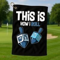 This Is How I Roll Draydel Trendl Hanukkah Golf Towel thumb 1