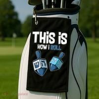 This Is How I Roll Draydel Trendl Hanukkah Golf Towel thumb 2