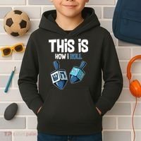 This Is How I Roll Draydel Trendl Hanukkah Kids Hoodie thumb 2