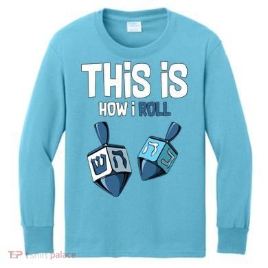 This Is How I Roll Draydel Trendl Hanukkah Kids Long Sleeve Shirt
