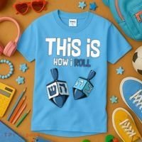 This Is How I Roll Draydel Trendl Hanukkah Kids T-Shirt thumb 3