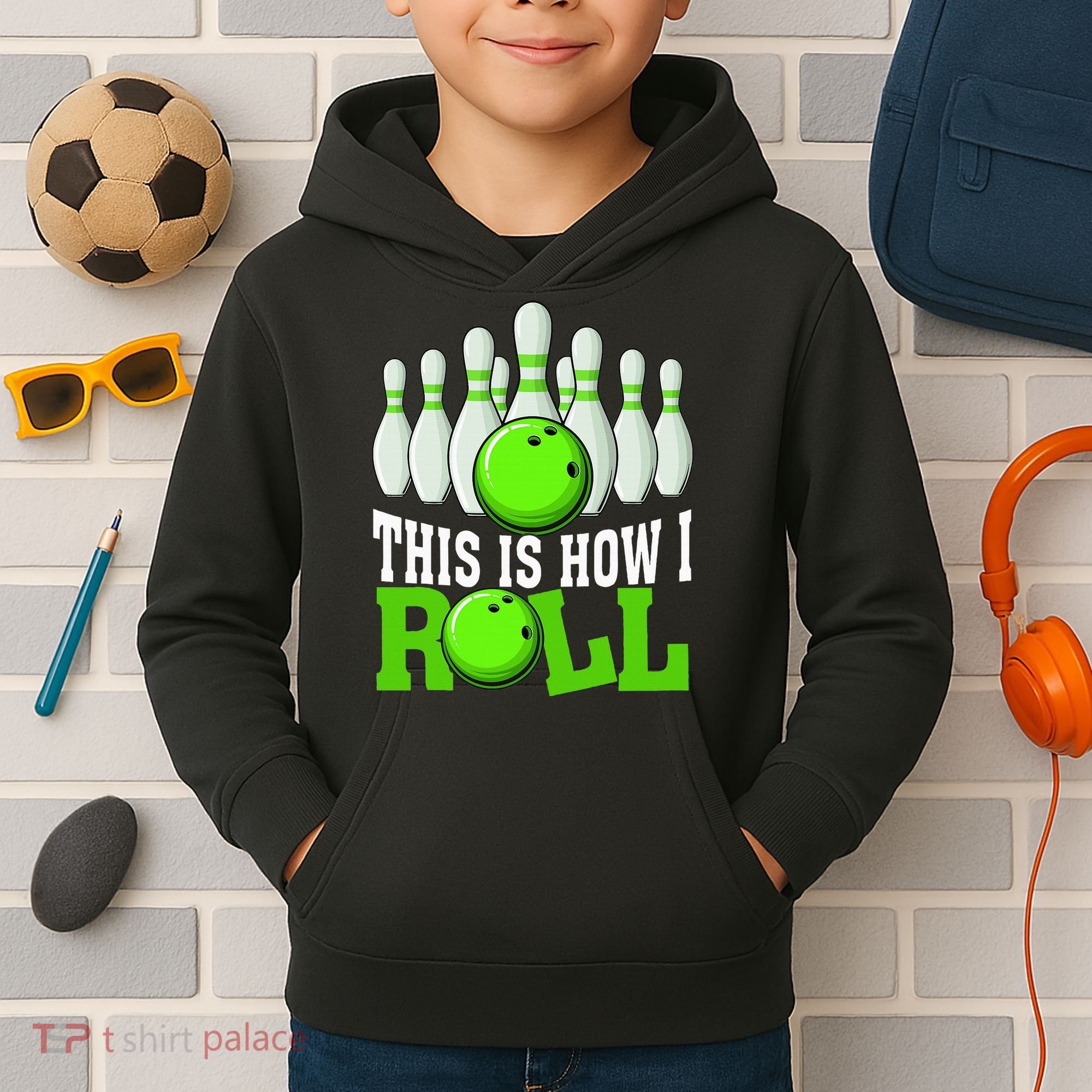 This Is How I Roll Bowling Team Bowler Kids Hoodie