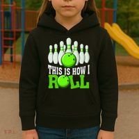 This Is How I Roll Bowling Team Bowler Kids Hoodie thumb 3