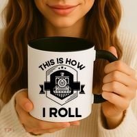 This Is How I Roll Train Funny Gift For Model Train Enthusiasts Gift Coffee Mug thumb 3
