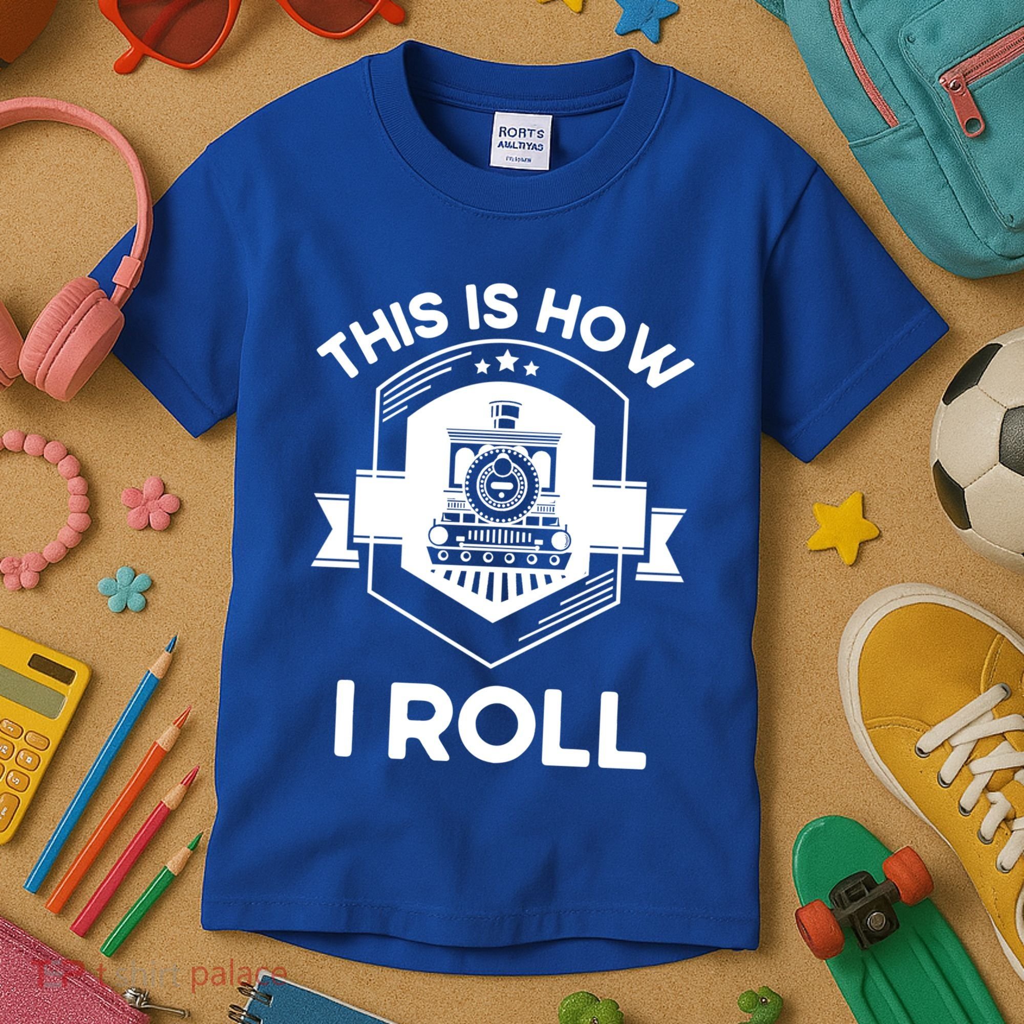This Is How I Roll Train Funny Gift For Model Train Enthusiasts Gift Kids T-Shirt