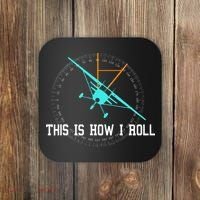 This Is How We Roll Pilot Funny Airplane Aircraft Tees Coaster thumb 0