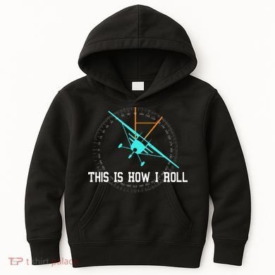 This Is How We Roll Pilot Funny Airplane Aircraft Tees Kids Hoodie