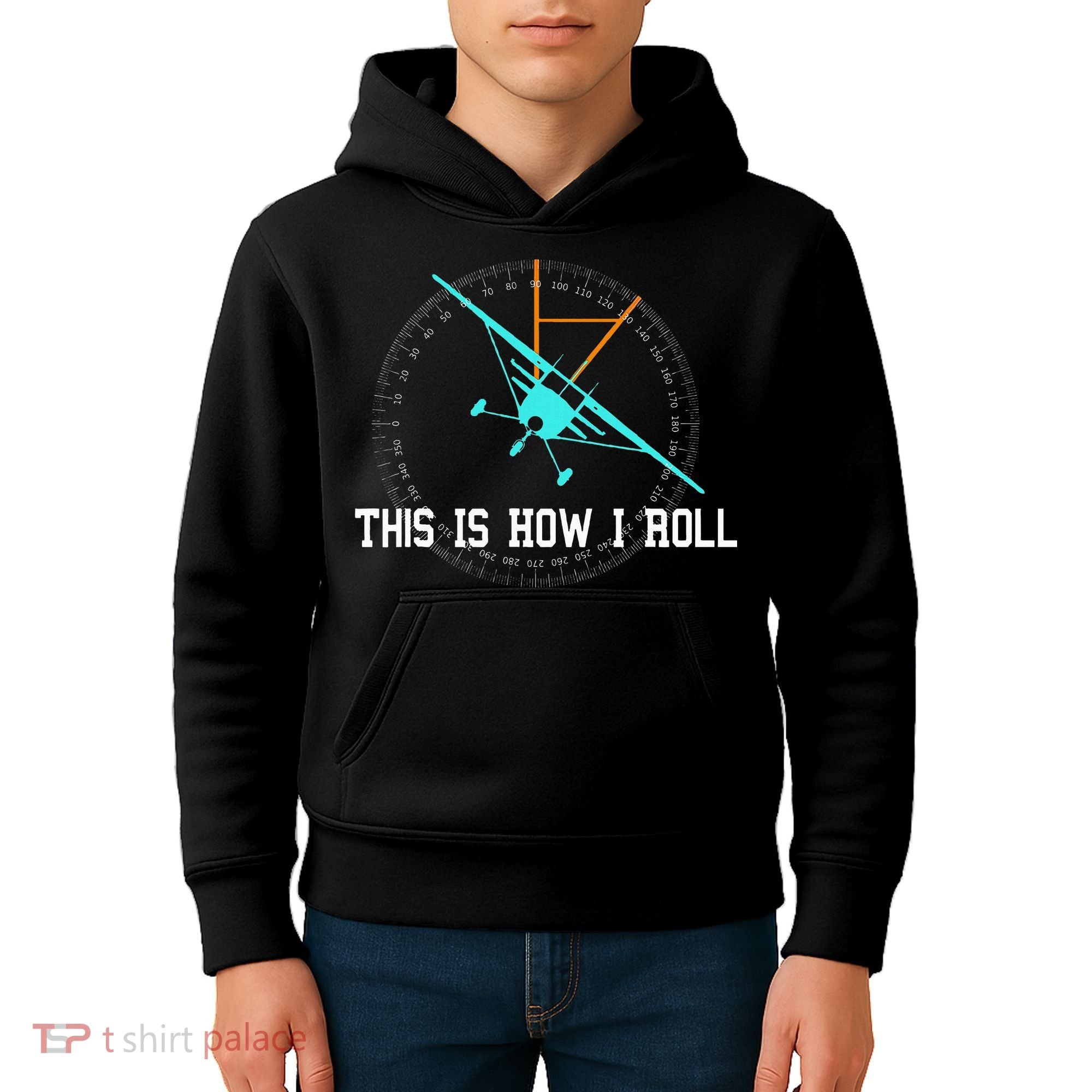 This Is How We Roll Pilot Funny Airplane Aircraft Tees Kids Hoodie