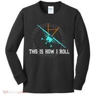 This Is How We Roll Pilot Funny Airplane Aircraft Tees Kids Long Sleeve Shirt thumb 0