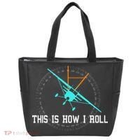 This Is How We Roll Pilot Funny Airplane Aircraft Tees Tote Bag thumb 0