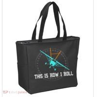 This Is How We Roll Pilot Funny Airplane Aircraft Tees Tote Bag thumb 2