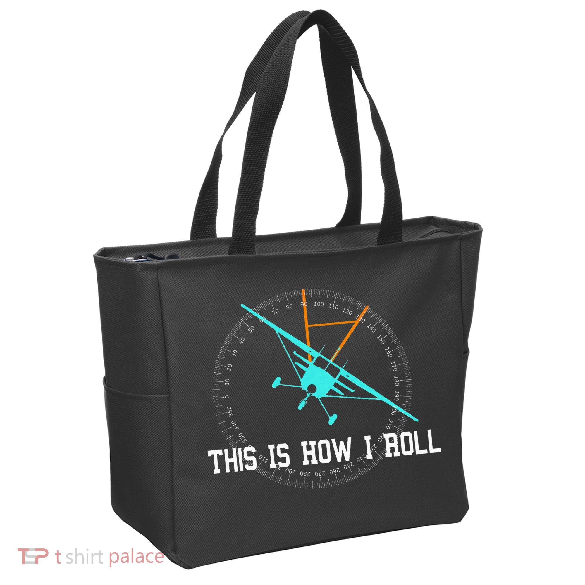 This Is How We Roll Pilot Funny Airplane Aircraft Tees Tote Bag