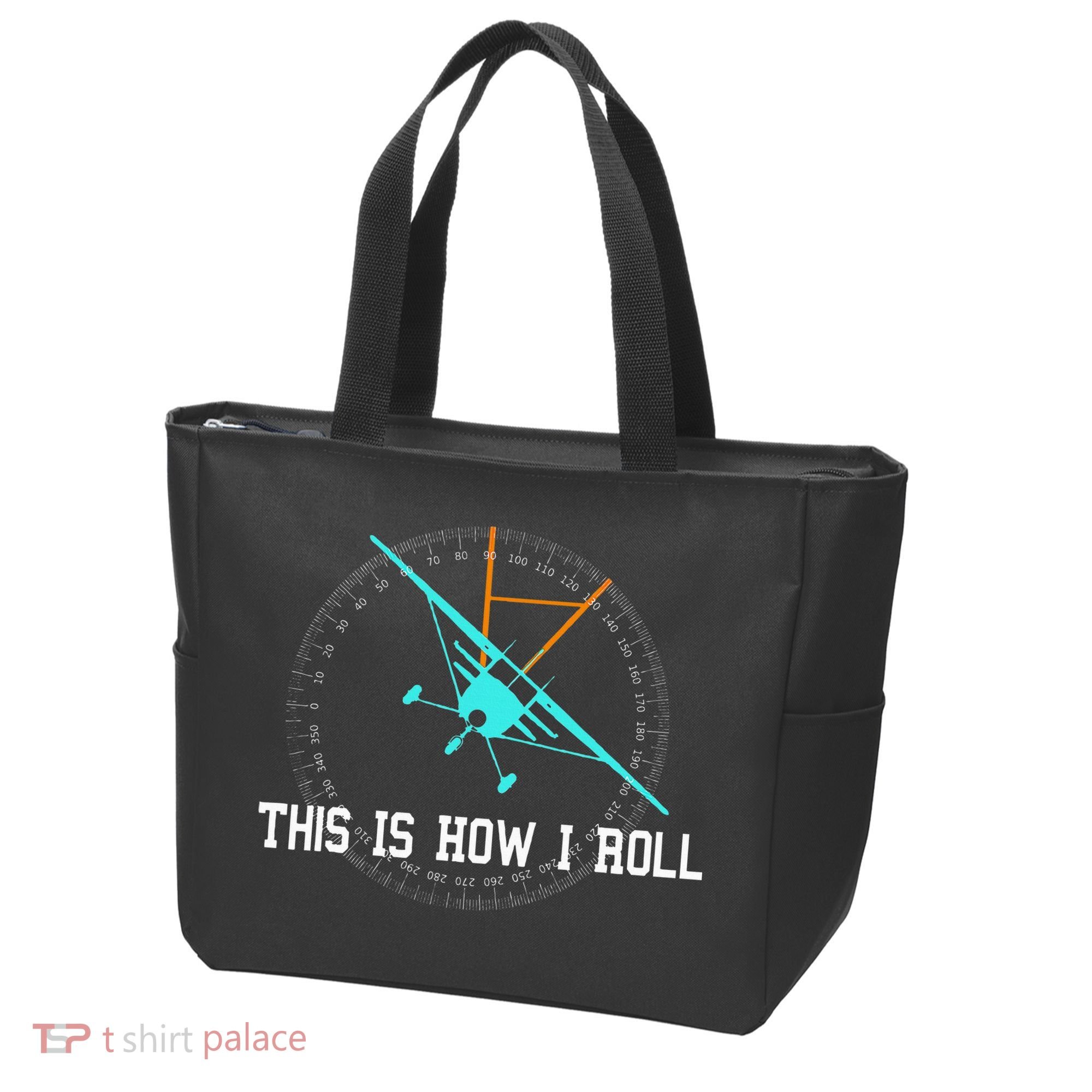This Is How We Roll Pilot Funny Airplane Aircraft Tees Tote Bag