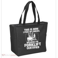 This Is How I Pick Up Chicks, Because I'm Forklift Certified Tote Bag thumb 2