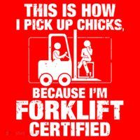This Is How I Pick Up Chicks, Because I'm Forklift Certified Santa Hat thumb 1