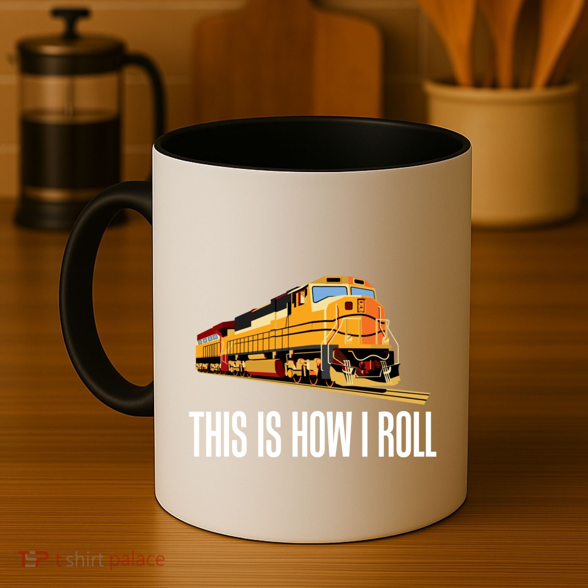This Is How I Roll Train On Track Railroad Great Gift Coffee Mug