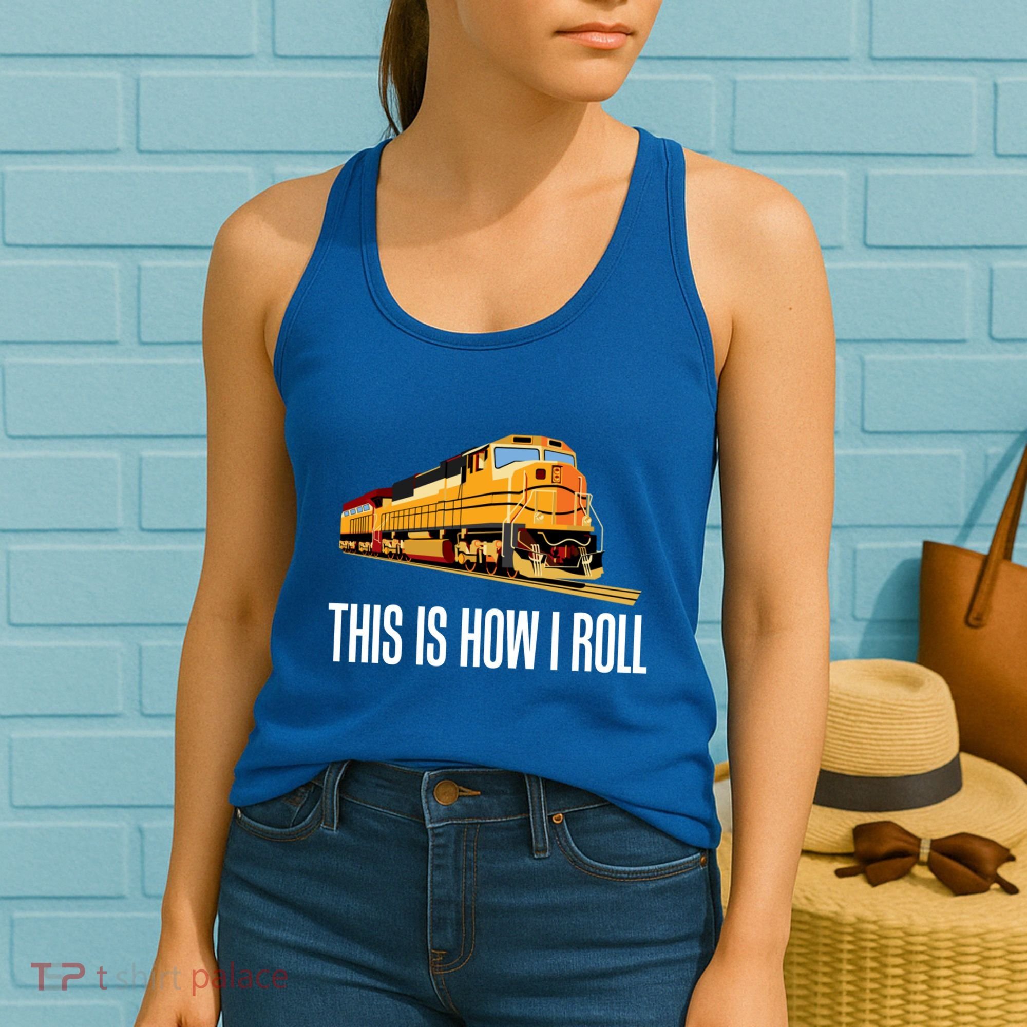 This Is How I Roll Train On Track Railroad Great Gift Women's Tank Top