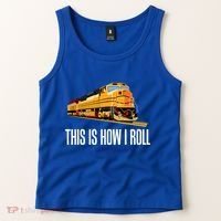 This Is How I Roll Train On Track Railroad Great Gift Tank Top thumb 2