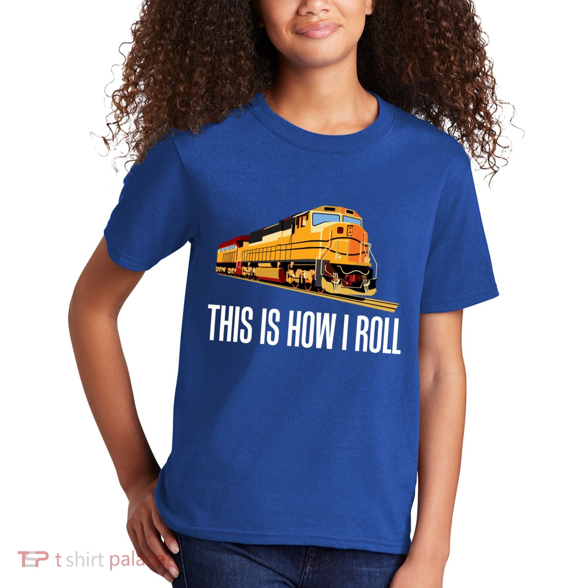 This Is How I Roll Train On Track Railroad Great Gift Kids T-Shirt