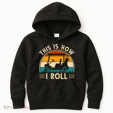 This Is How I Roll Retro Golf Lover Kids Hoodie