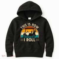 This Is How I Roll Retro Golf Lover Kids Hoodie thumb 0