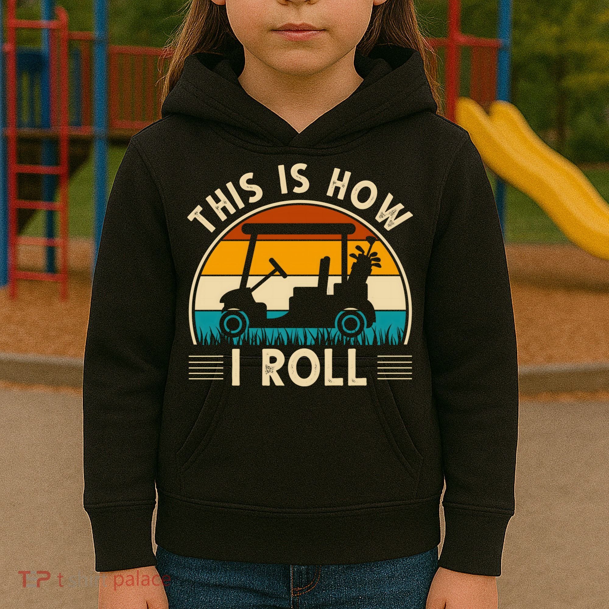 This Is How I Roll Retro Golf Lover Kids Hoodie