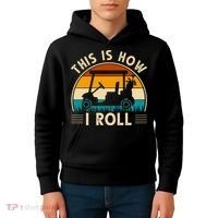 This Is How I Roll Retro Golf Lover Kids Hoodie thumb 4