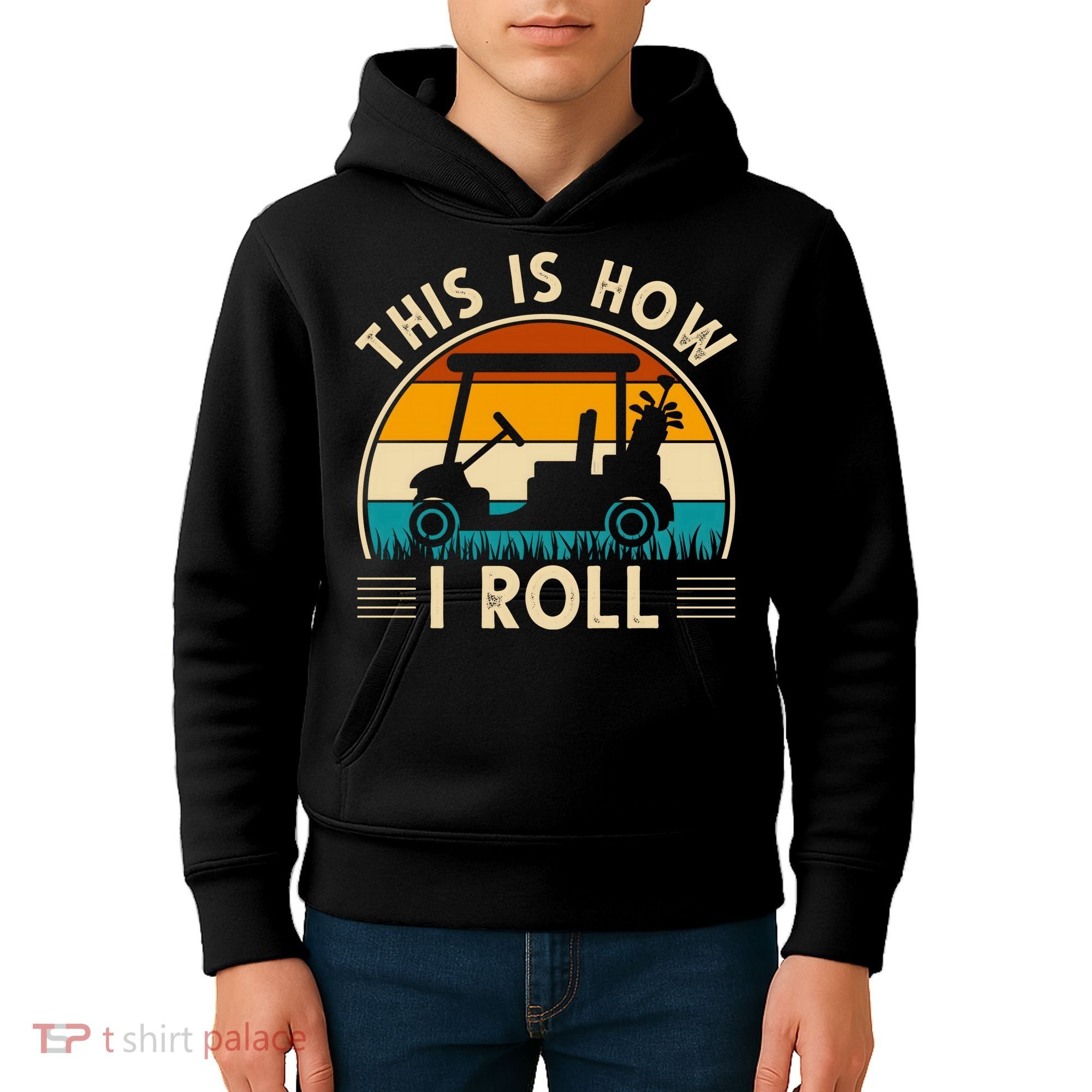 This Is How I Roll Retro Golf Lover Kids Hoodie