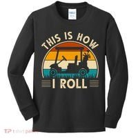 This Is How I Roll Retro Golf Lover Kids Long Sleeve Shirt thumb 0