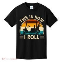 This Is How I Roll Retro Golf Lover Kids T-Shirt thumb 0