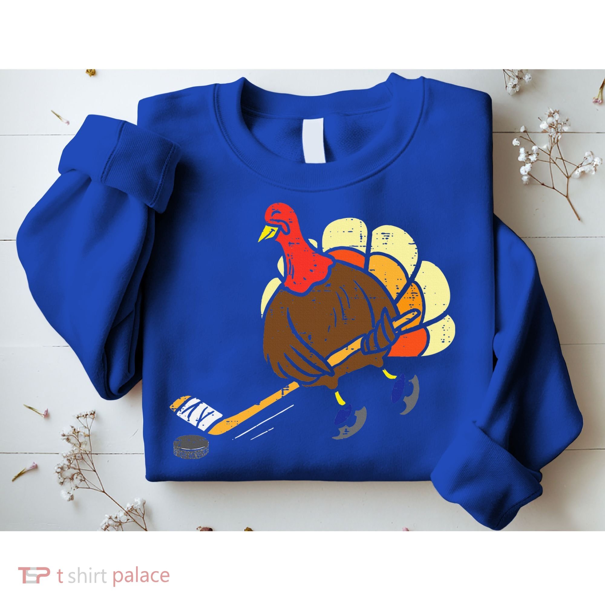 Turkey Ice Hockey Funny Thanksgiving Sport Sweatshirt