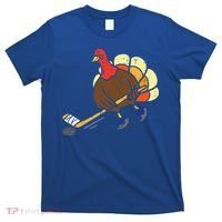 Turkey Ice Hockey Funny Thanksgiving Sport T-Shirt thumb 0