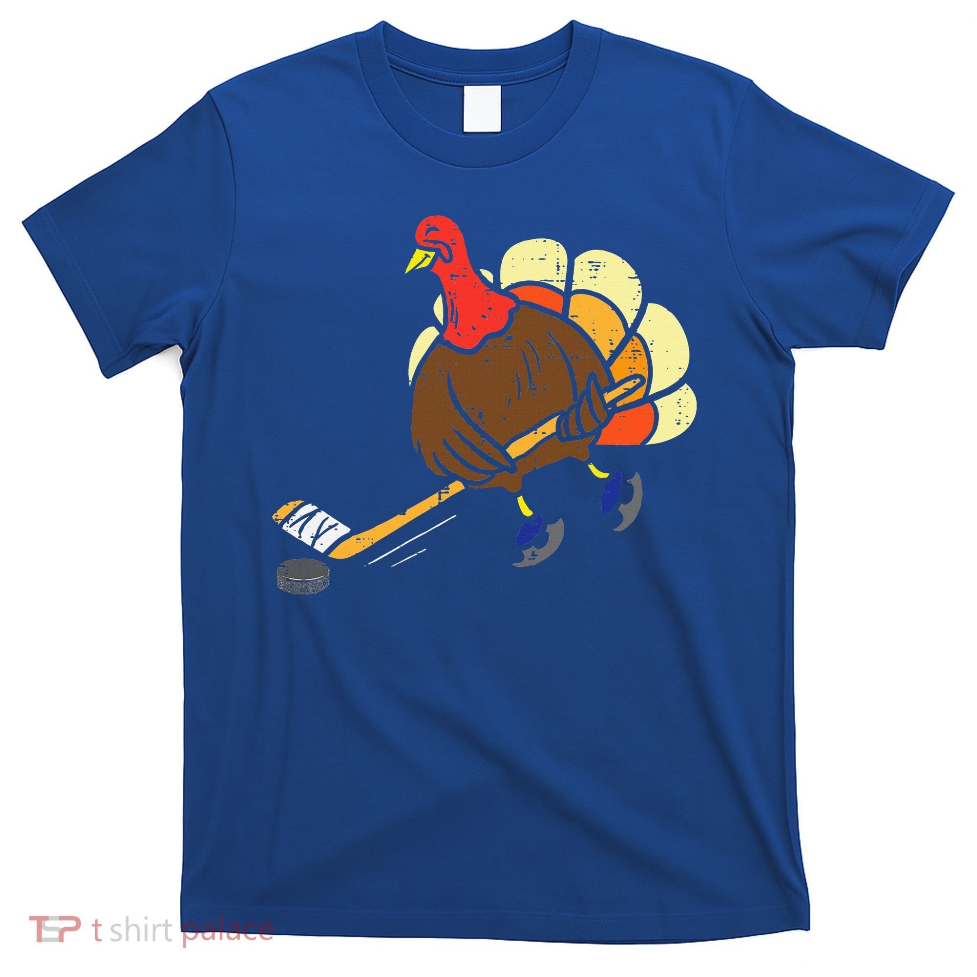 Turkey Ice Hockey Funny Thanksgiving Sport T-Shirt