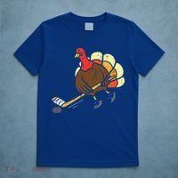 Turkey Ice Hockey Funny Thanksgiving Sport T-Shirt thumb 5