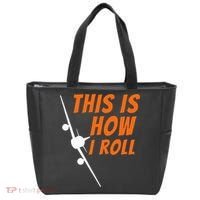 This Is How I Roll Funny Pilot & Aviation Airplane Gift Tote Bag thumb 0