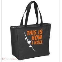 This Is How I Roll Funny Pilot & Aviation Airplane Gift Tote Bag thumb 2