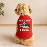 This Is How I Roll Funny Sushi Roll Doggie Tank thumb 2