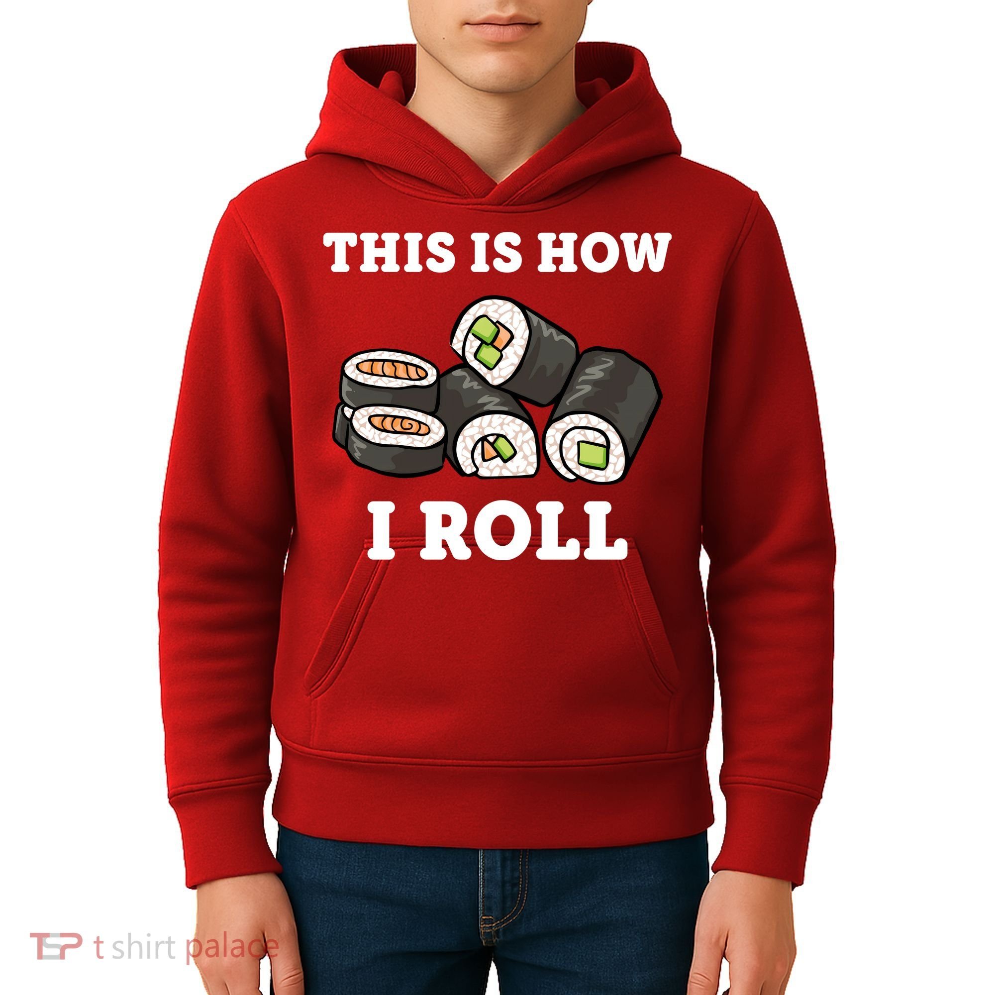 This Is How I Roll Funny Sushi Roll Kids Hoodie
