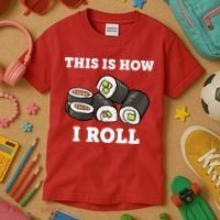 This Is How I Roll Funny Sushi Roll Kids T-Shirt thumb 3