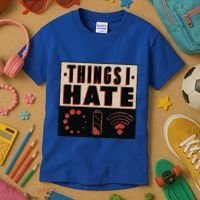 Things I Hate Gift Funny Nerds Geeks Gamer Science Student Meaningful Gift Kids T-Shirt thumb 3