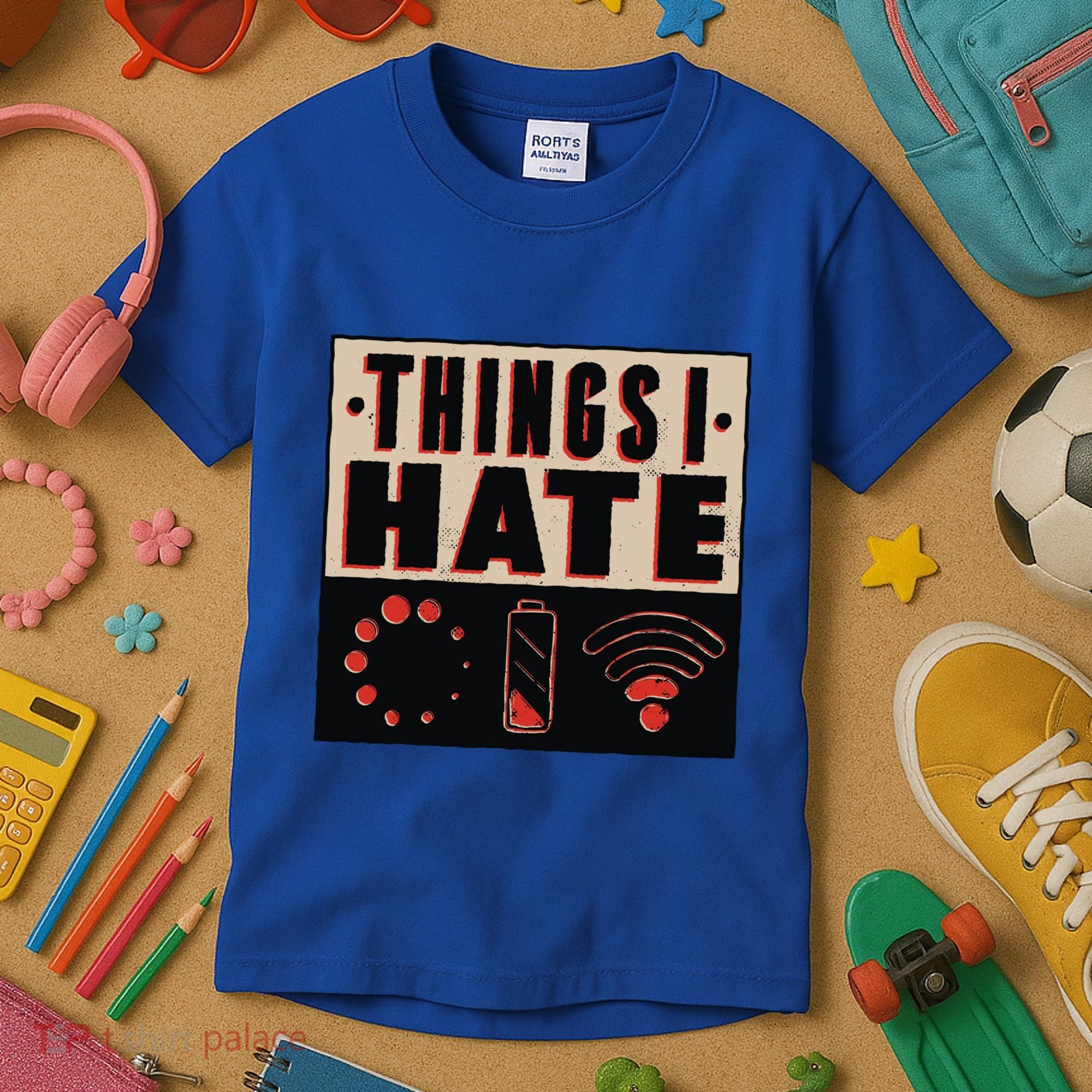 Things I Hate Gift Funny Nerds Geeks Gamer Science Student Meaningful Gift Kids T-Shirt
