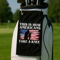 This Is How Americans Take A Knee Golf Towel thumb 2