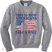 This Is How Americans Take A Knee Kids Sweatshirt thumb 0