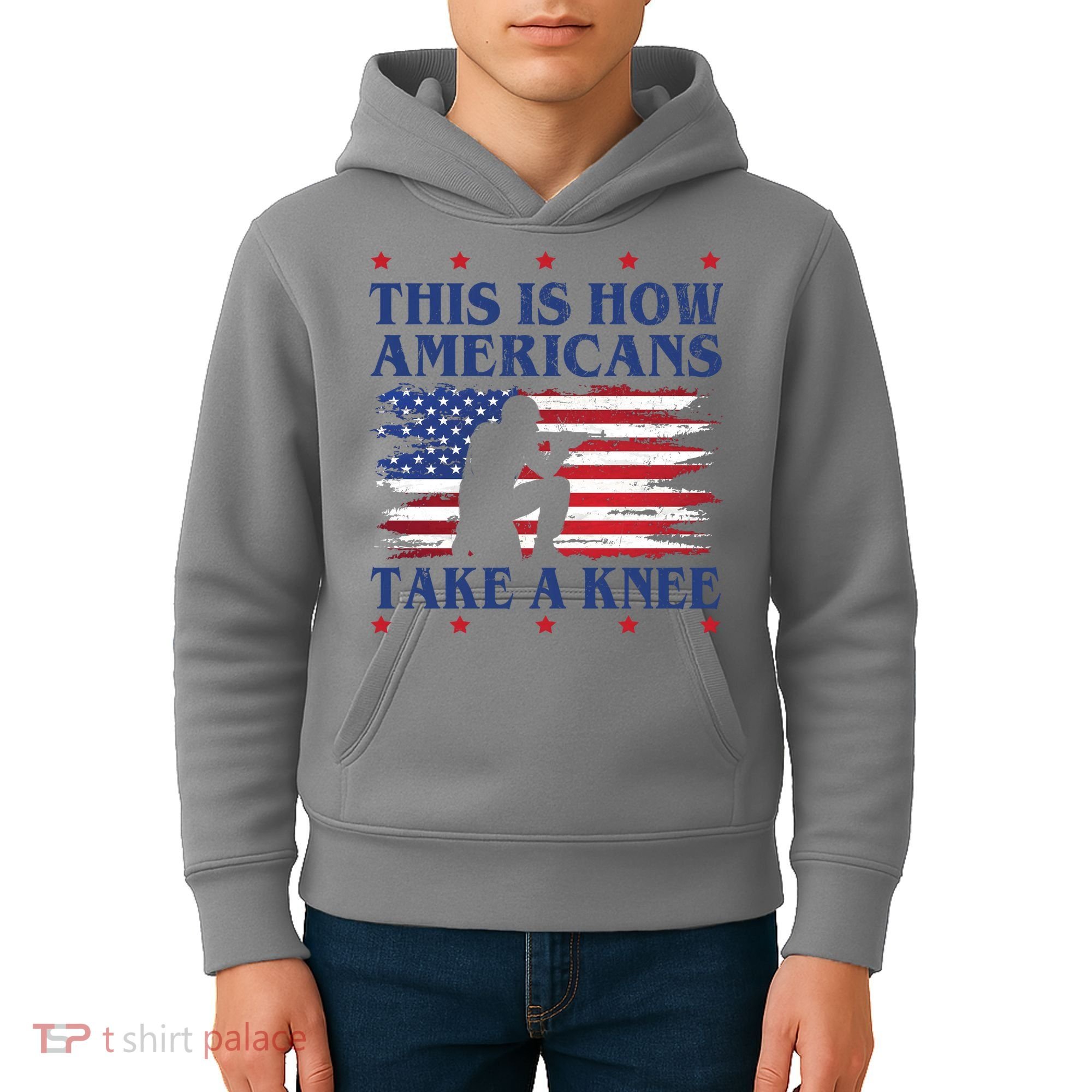 This Is How Americans Take A Knee Kids Hoodie
